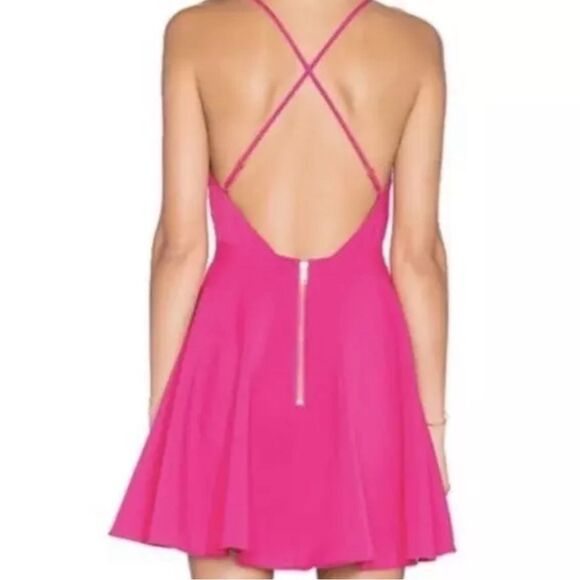 NBD X The Naven Twins Everytime Skater Dress in Berry - Picture 2 of 14